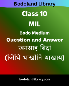 SEBA Class 10 Bodo Medium MIL Question Answer