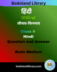 Class 6 Hindi Bodo Medium Question Answer​