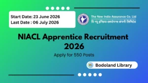 NIACL Apprentice Recruitment 2026 – Apply for 550 Posts